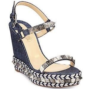 SOLD Christian Louboutin Denim Wedges
